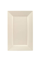 7.5 In. Ivory Rectangular Plastic Plates | 120 Count